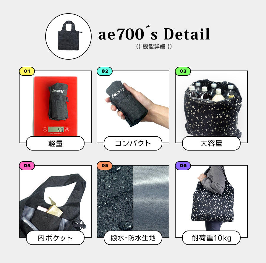 エコバッグae700の機能
