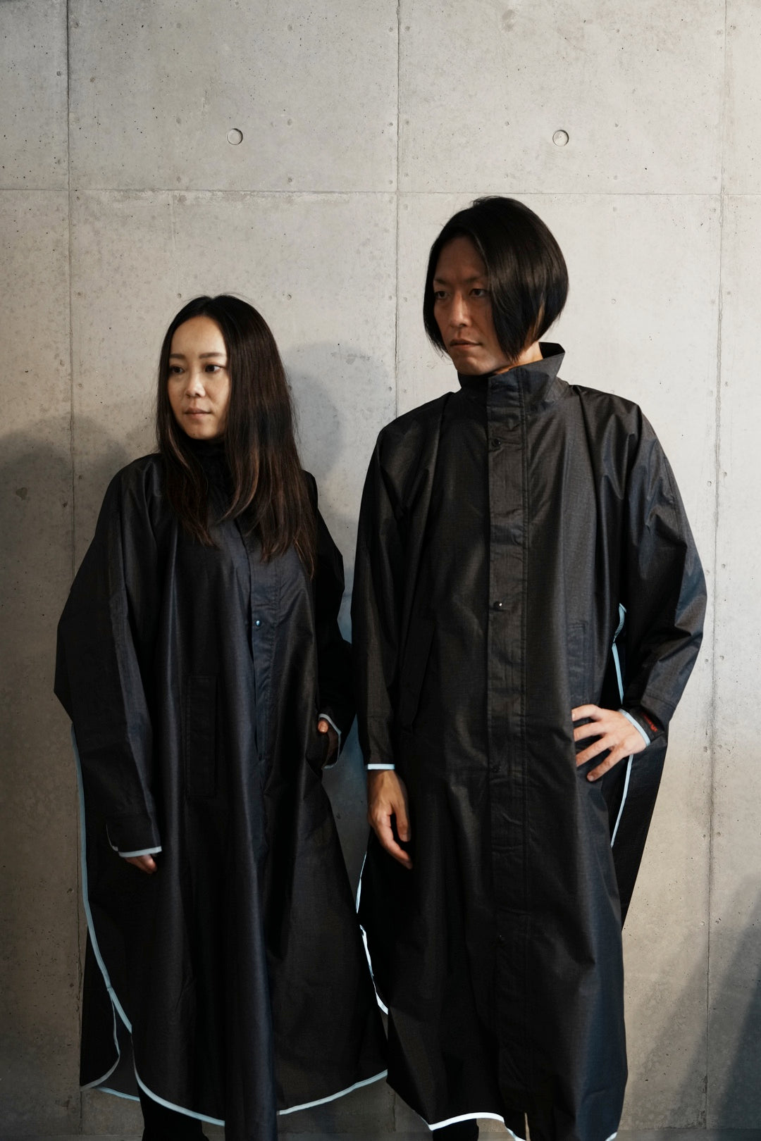 AETONYX 回転フード付き レインポンチョ&透湿 防水 レインパンツ 上下セット - set-750_813