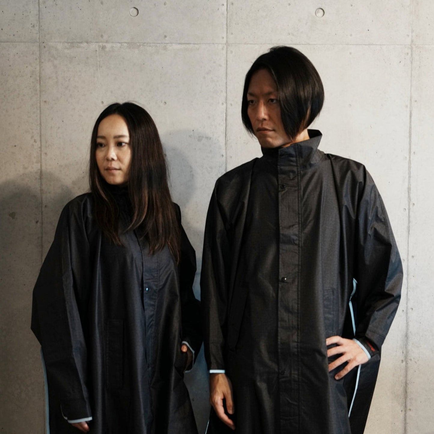 AETONYX 回転フード付き レインポンチョ&透湿 防水 レインパンツ 上下セット - set-750_813