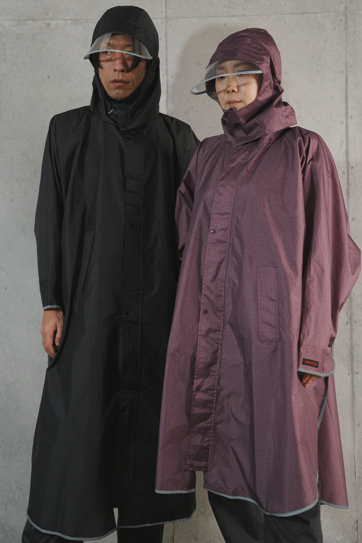 AETONYX 回転フード付き レインポンチョ&透湿 防水 レインパンツ 上下セット - set-750_813