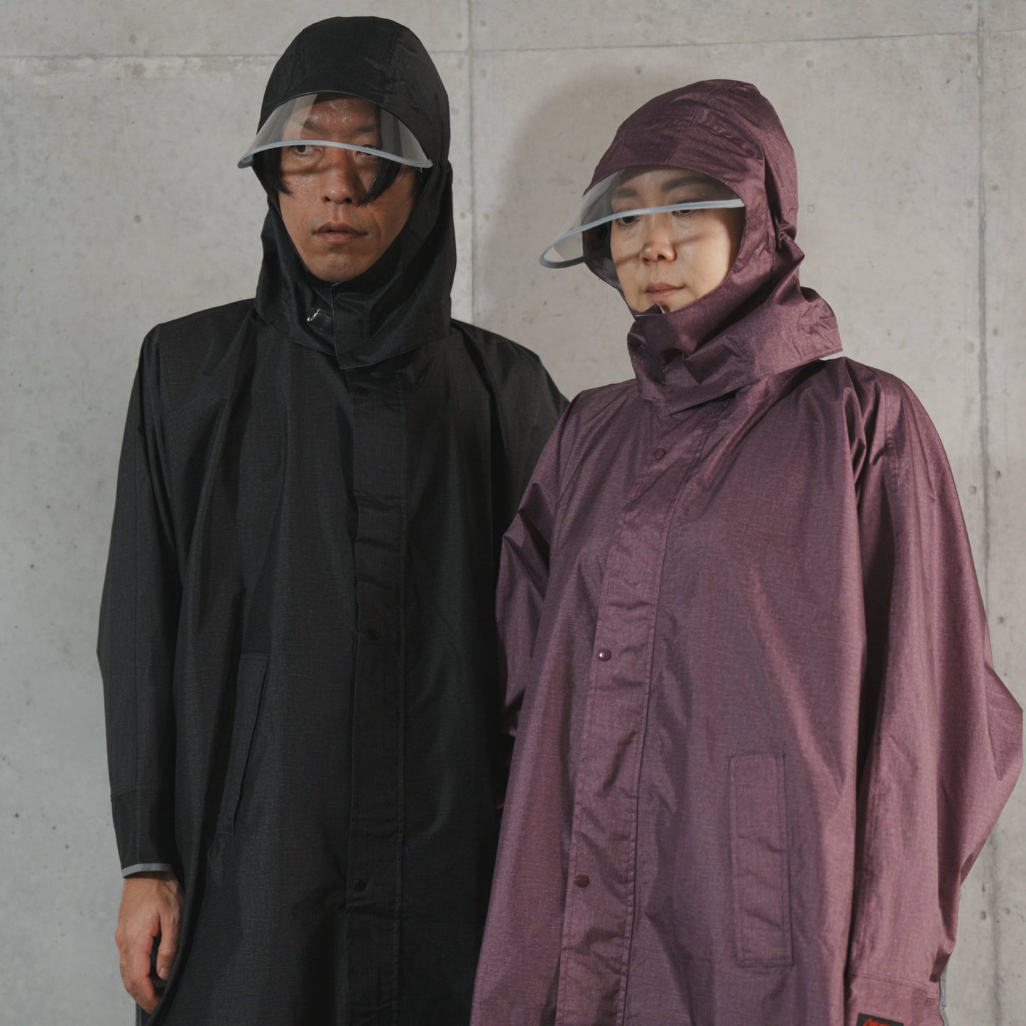 AETONYX 回転フード付き レインポンチョ&透湿 防水 レインパンツ 上下セット - set-750_813