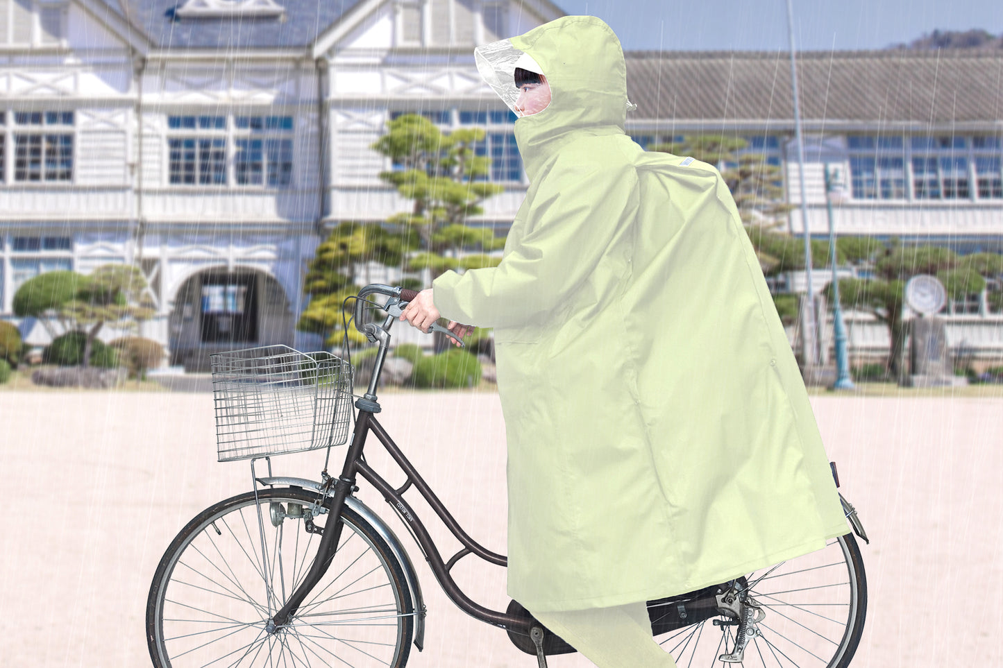 MY COAT 防水 透湿 ヘルメット対応 リュックコート ax-6700