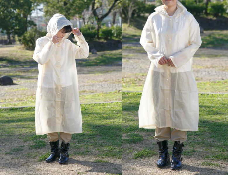 300ベージュ着用イメージ(モデル身長161cm)