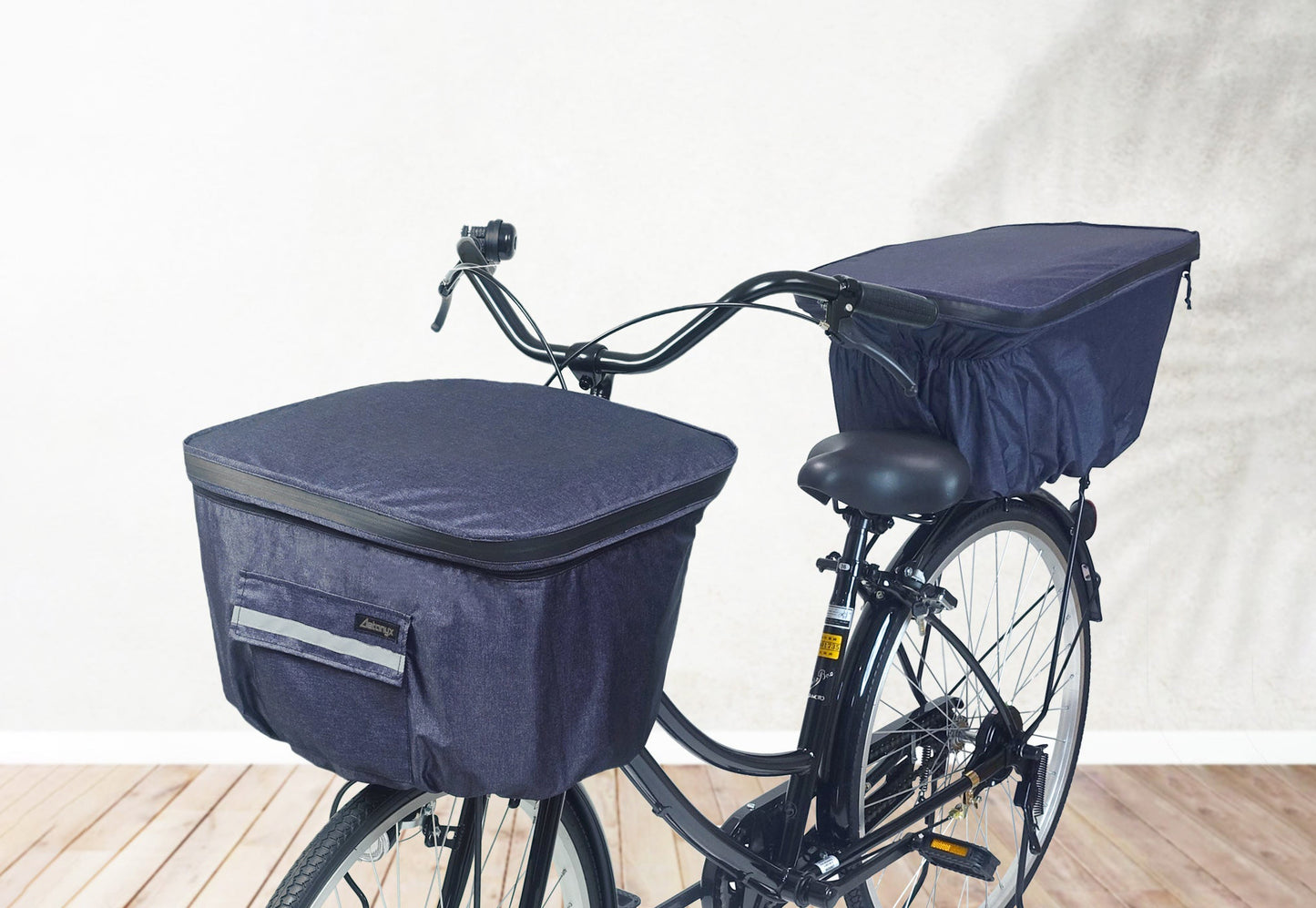 AETONYX 防水 撥水 大容量 二段式 自転車用 前カゴ・後カゴカバー セット set-165_170